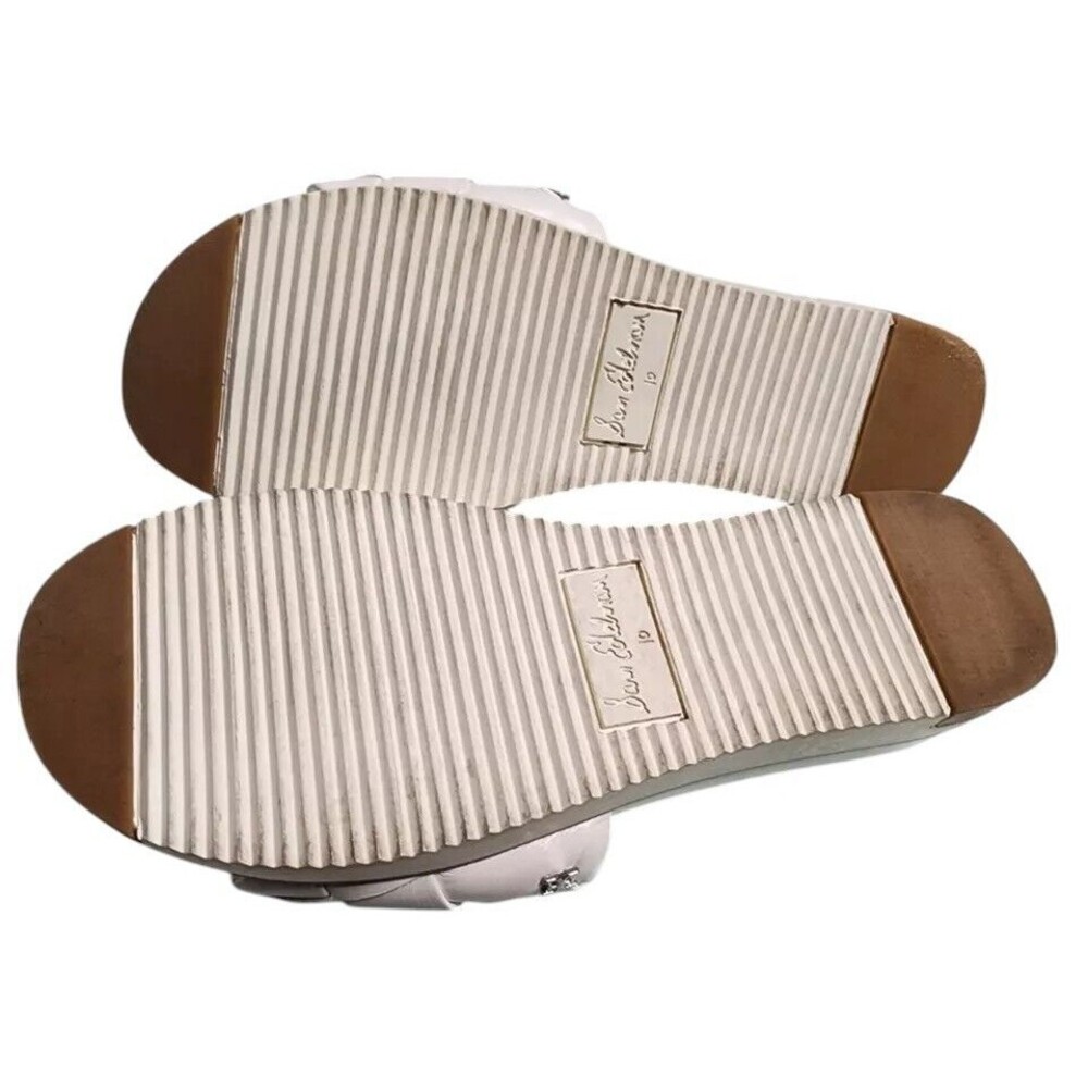 Sam Edelman Adaley White Leather Sandals Size 10 EU 40 - Picture 6 of 8